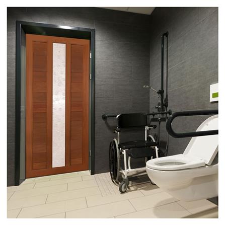 ประตูไม้แดงมาเลย์ N999 ELDER1 100X200 ซม. สีธรรมชาติ_4