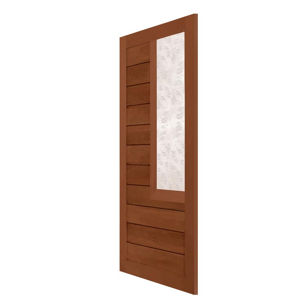 ประตูไม้แดงมาเลย์ N999 ELDER3 100X200 ซม. สีธรรมชาติ