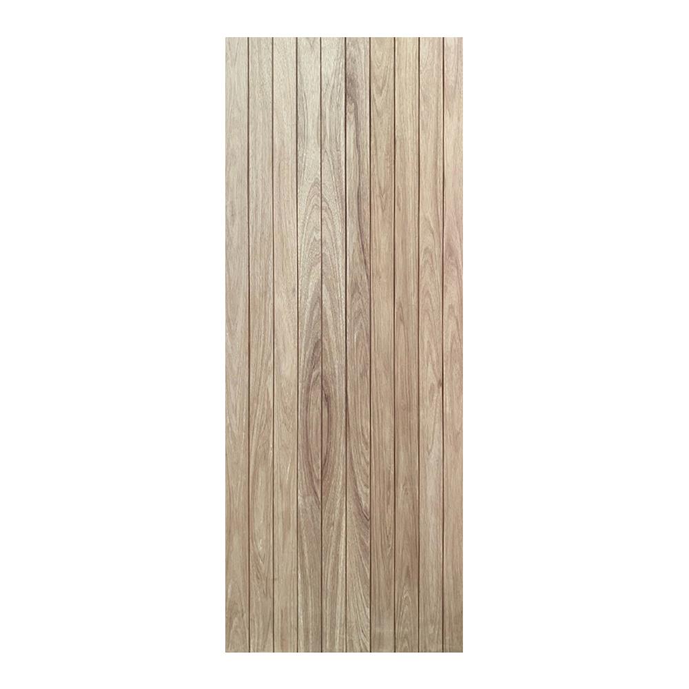 ประตูไม้แดงมาเลย์ AZLE ลายตั้ง 80x200 ซม.