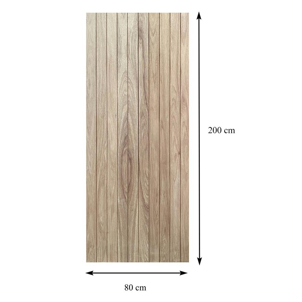 ประตูไม้แดงมาเลย์ AZLE ลายตั้ง 80x200 ซม.