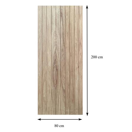 ประตูไม้แดงมาเลย์ AZLE ลายตั้ง 80x200 ซม._5