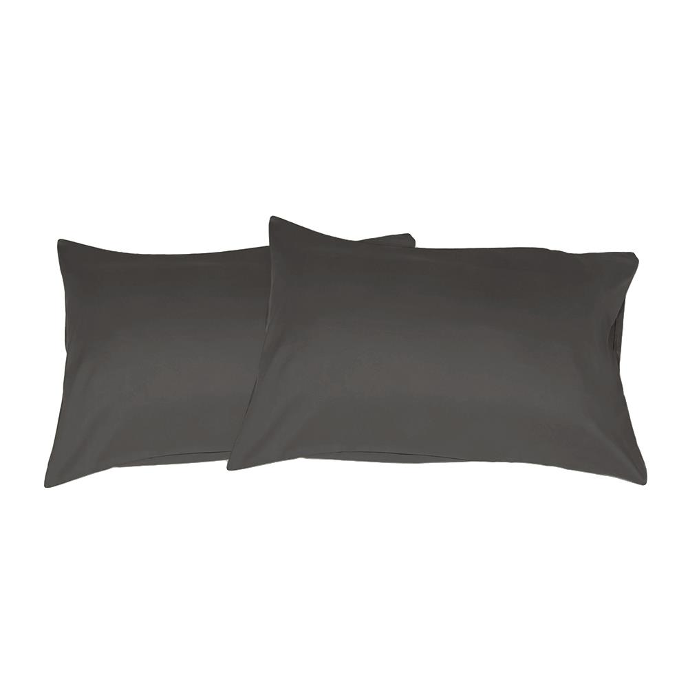 ปลอกหมอนหนุน BED CLIP STANDARD สีเทาเข้ม แพ็ก 2 ชิ้น