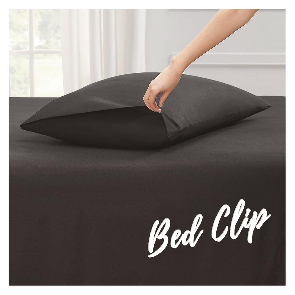 ปลอกหมอนหนุน BED CLIP STANDARD สีเทาเข้ม แพ็ก 2 ชิ้น