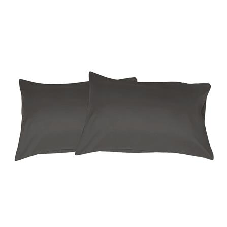 ปลอกหมอนหนุน BED CLIP STANDARD สีเทาเข้ม แพ็ก 2 ชิ้น_0