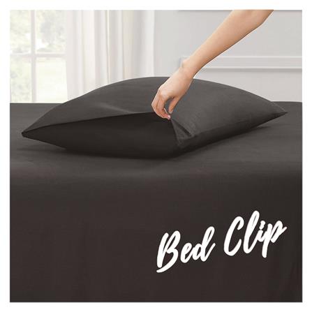ปลอกหมอนหนุน BED CLIP STANDARD สีเทาเข้ม แพ็ก 2 ชิ้น_2