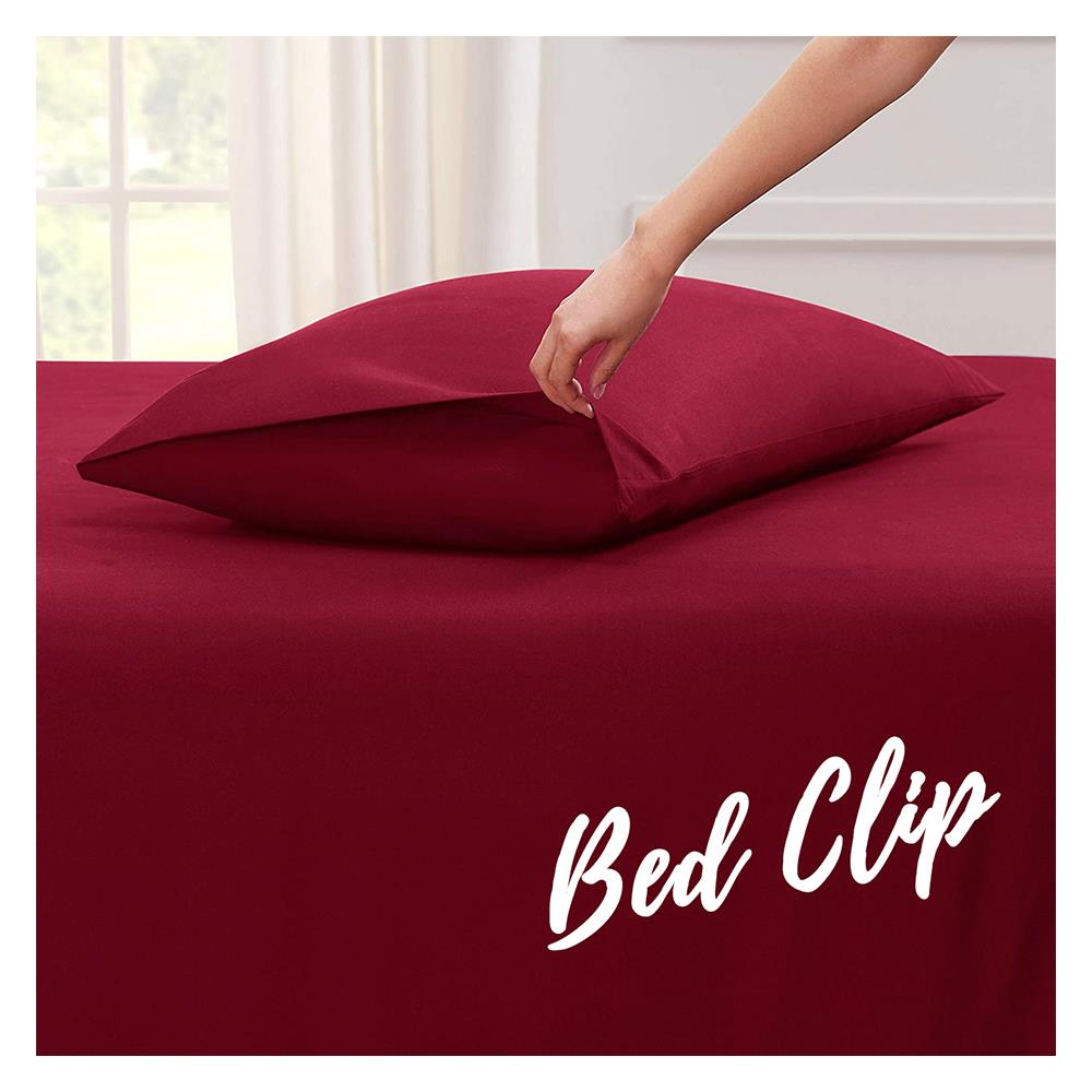 ปลอกหมอนหนุน BED CLIP STANDARD สีแดง แพ็ก 2 ชิ้น
