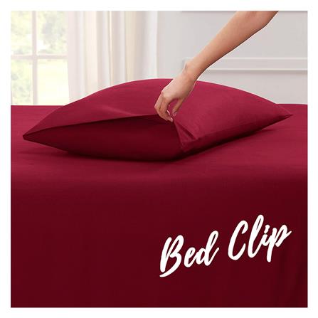 ปลอกหมอนหนุน BED CLIP STANDARD สีแดง แพ็ก 2 ชิ้น_2
