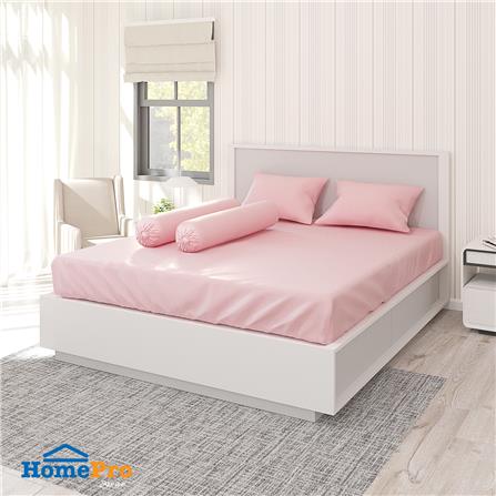 ชุดผ้าปูที่นอน 5 ฟุต 5 ชิ้น HOME LIVING STYLE SHIN สีชมพู