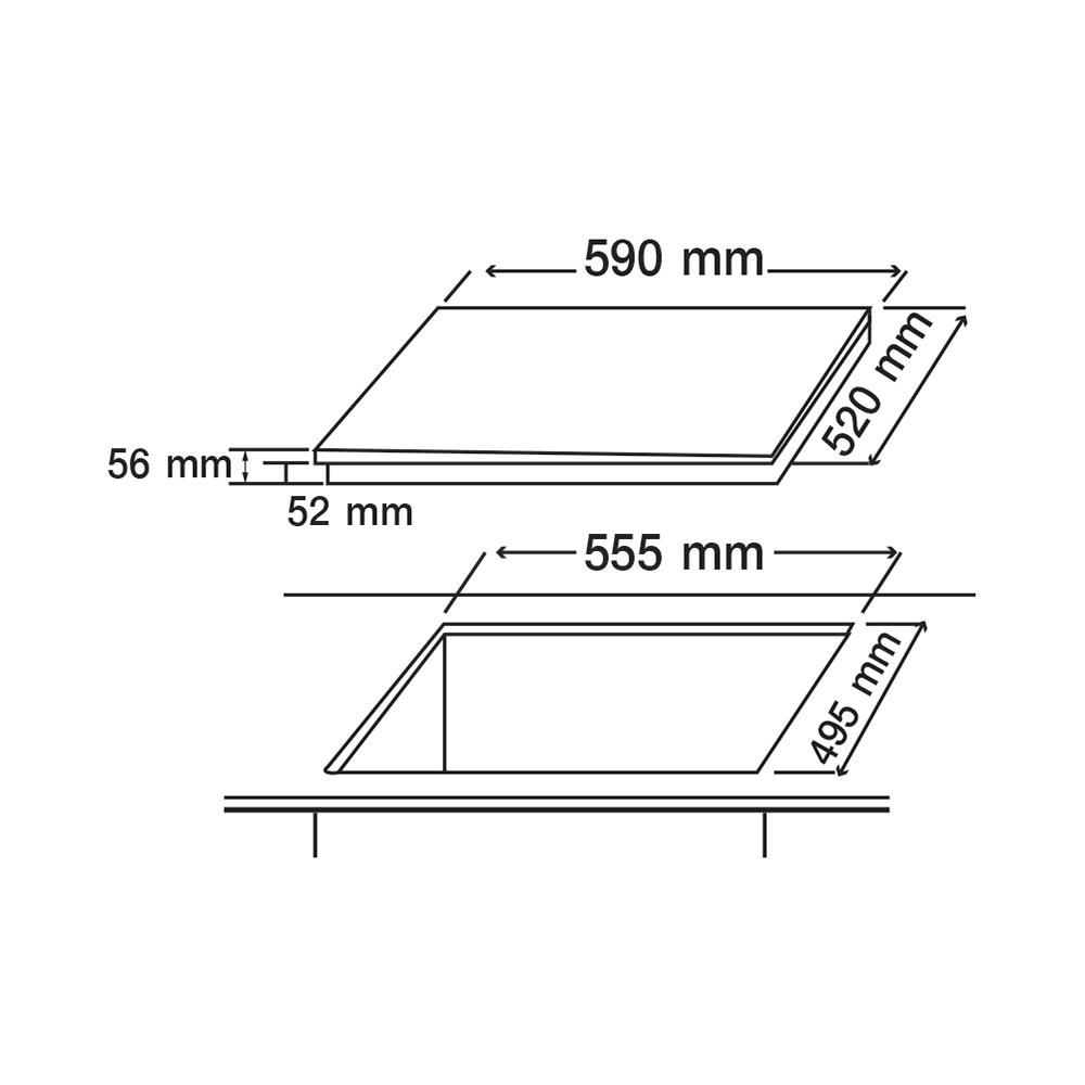 เตาฝังอินดักชั่น AXIA I-TOUCH603Z 60 ซม.