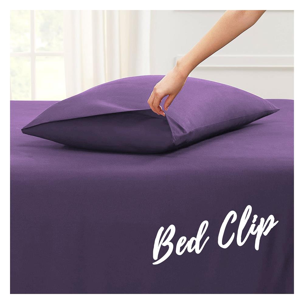 ปลอกหมอนหนุน BED CLIP STANDARD สีม่วง แพ็ก 2 ชิ้น