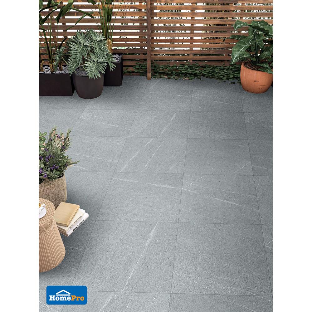 กระเบื้องพื้นพอร์ซเลน  16x16 นิ้ว COTTO ฟอลคอน เทาอ่อน PM (HYG) 0.96M2