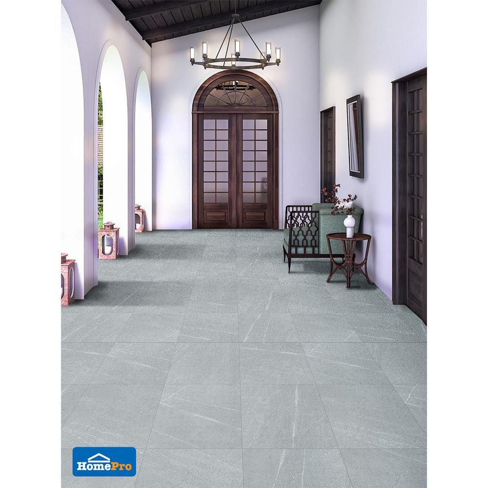 กระเบื้องพื้นพอร์ซเลน  16x16 นิ้ว COTTO ฟอลคอน เทาอ่อน PM (HYG) 0.96M2