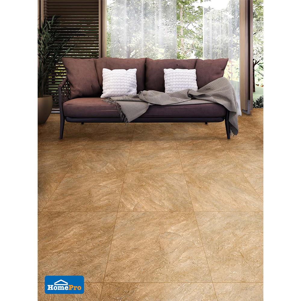 กระเบื้องพื้นพอร์ซเลน  40x40 ซม. CERGRES ควินตัน น้ำตาล A 0.96M2