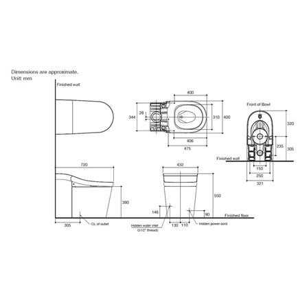 สุขภัณฑ์อัตโนมัติ KOHLER K-8340X-2EX-0 5.5L สีขาว_1