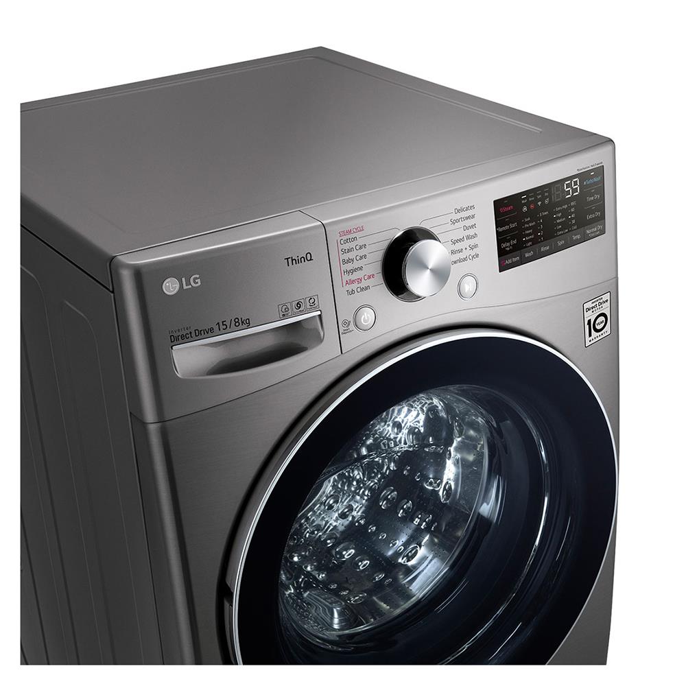 เครื่องซักอบ LG F2515RTGV.AESPETH 15/8 กก. อินเวอร์เตอร์