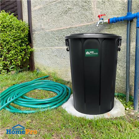 ถังน้ำกลมพร้อมฝา ME LIVING 150 ลิตร สีดำ_3