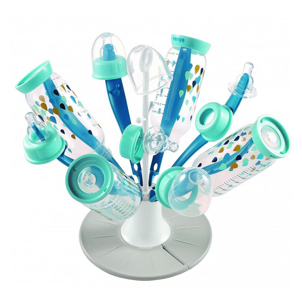 ที่คว่ำขวดนมพับได้ BEABA 6 ขวด สีฟ้า