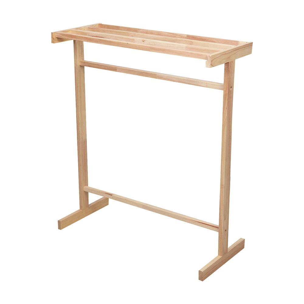 ราวพาดผ้าไม้ยางพารา 4 เส้น PLIM SQ สีเนชอรอล