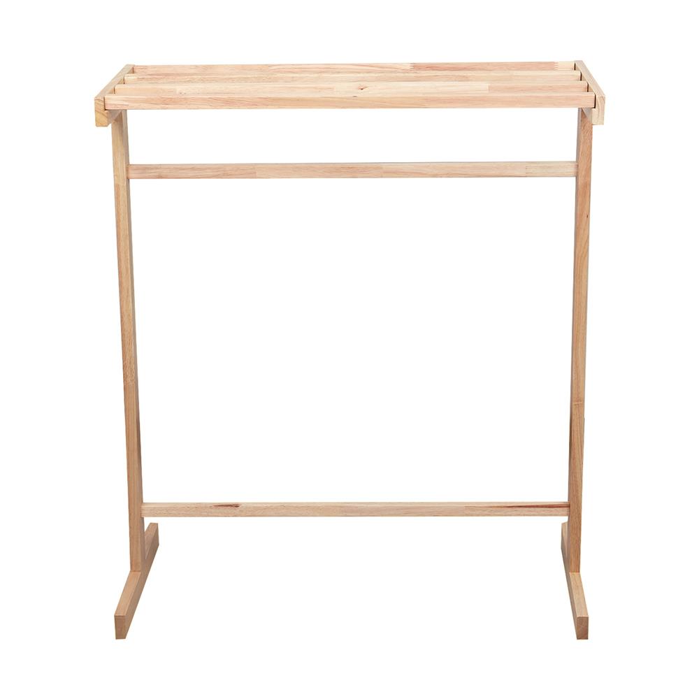 ราวพาดผ้าไม้ยางพารา 4 เส้น PLIM SQ สีเนชอรอล