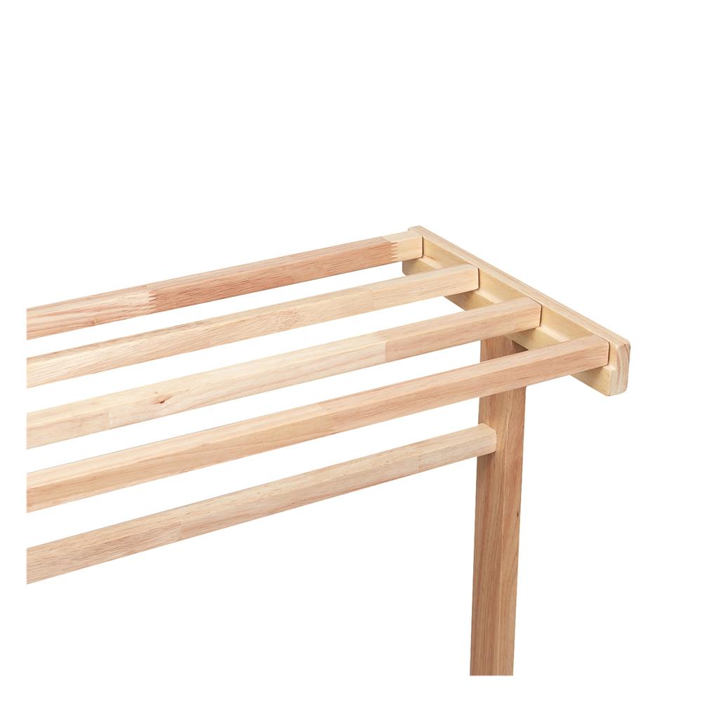 ราวพาดผ้าไม้ยางพารา 4 เส้น PLIM SQ สีเนชอรอล