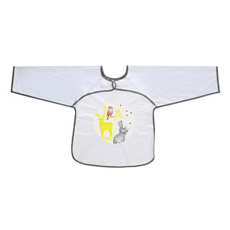 เสื้อกันเปื้อนเด็ก BEABA  ลายกระต่าย สีเทา