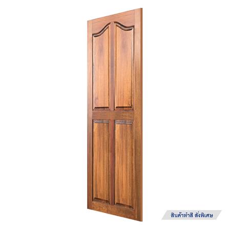 ประตูไม้สยาแดง N999 4 ฟักปีกนก 80X200 ซม. ไม่เจาะลูกบิด_2