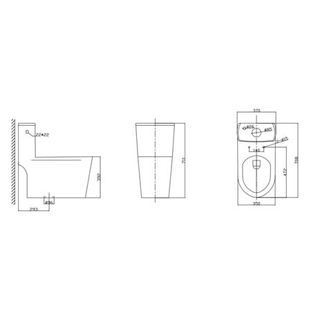 สุขภัณฑ์ 1 ชิ้น HAFELE 495.61.468 4 ลิตร สีขาว_1