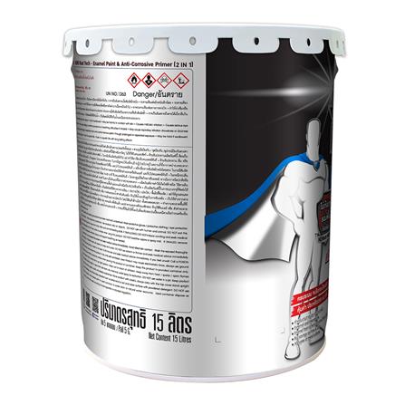 สีน้ำมันกันสนิม WOODTECT HERO RUSTTECH 2 IN 1 H2-8400 สีเทา ด้าน 5 แกลลอน_3