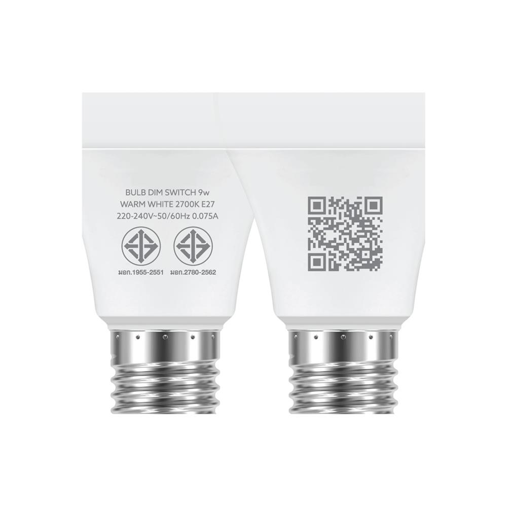 หลอด LED LAMPTAN DIM SWITCH 3 STEP 9 วัตต์ E27 WARMWHITE