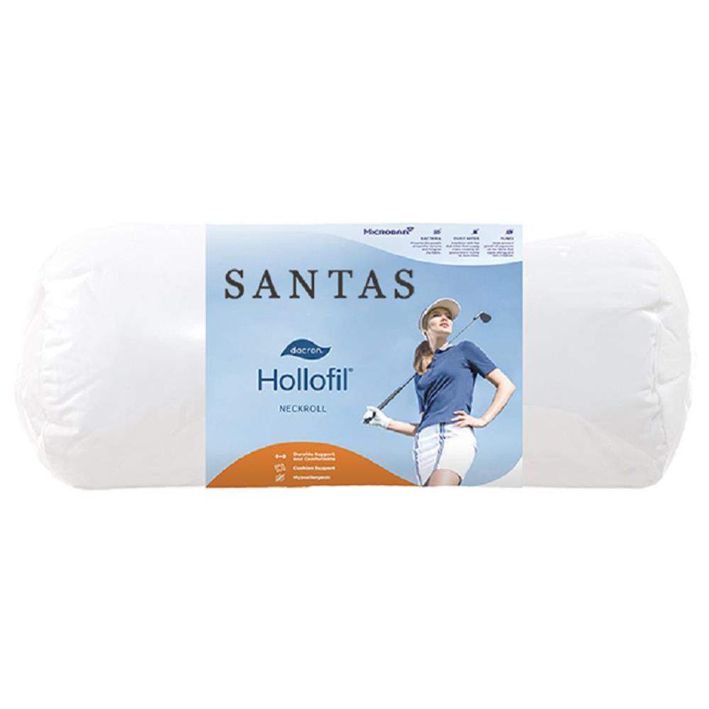 หมอนรองคอ SANTAS DACRON HOLLOFIL 7X16 นิ้ว สีขาว