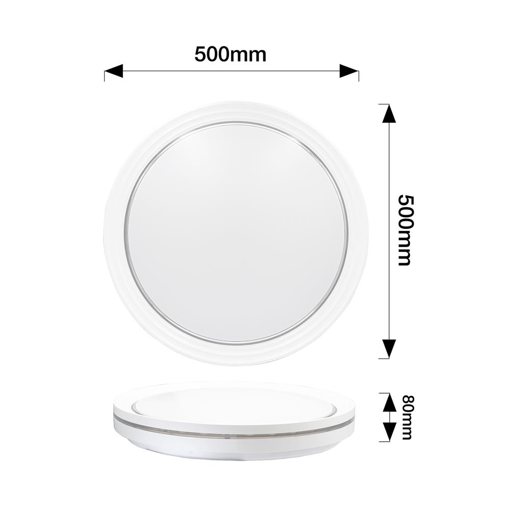 ไฟเพดาน LED NAGAS CRYSTAL LINE REMOTE 19.5 นิ้ว 42 วัตต์ DAYLIGHT/COOL WHITE/WARM WHITE สีขาว