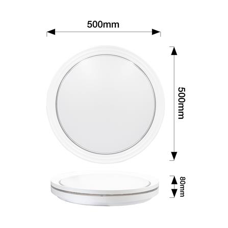 ไฟเพดาน LED NAGAS CRYSTAL LINE REMOTE 19.5 นิ้ว 42 วัตต์ DAYLIGHT/COOL WHITE/WARM WHITE สีขาว_6