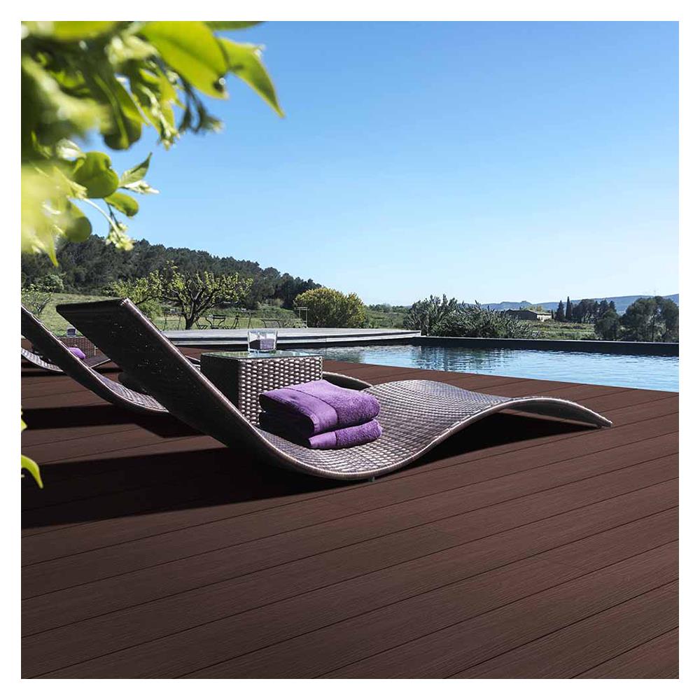 ไม้พื้น WPC INOVAR ULTRA DECK 13.8X240X2.25 ซม. สีน้ำตาลเข้ม (แพ็ก 3 ชิ้น)