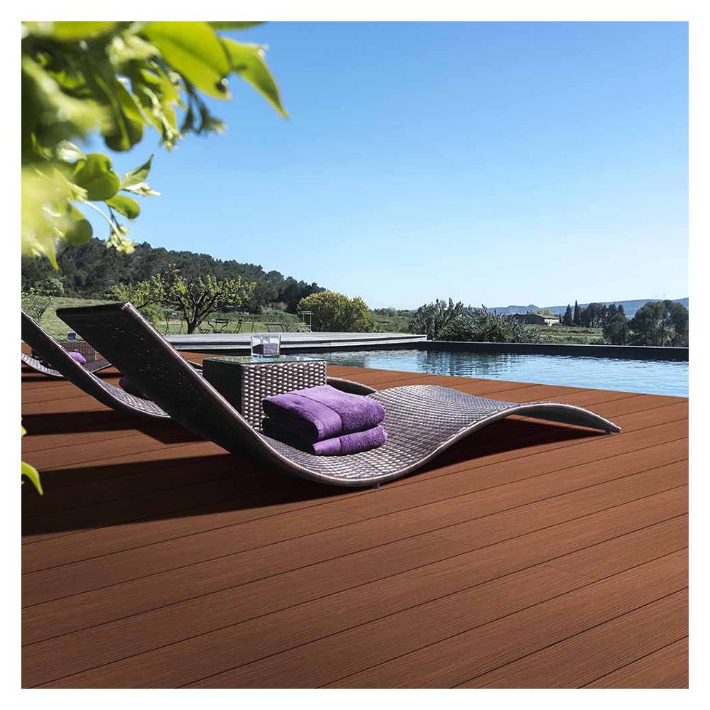 ไม้พื้น INOVAR ULTRA DECK 13.8X240X2.25 ซม. สีน้ำตาลอ่อน