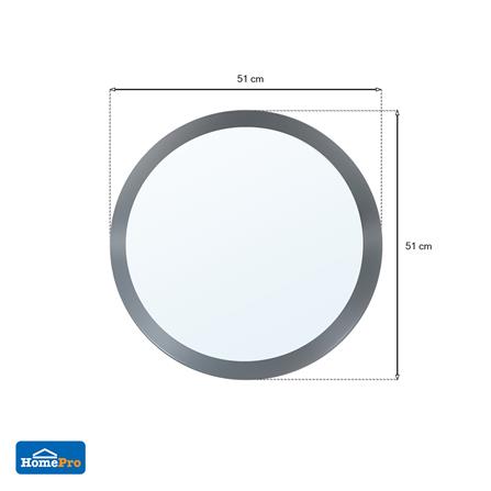กระจกพลาสติกกลม MOYA PENNY 51x51 ซม. สีเทา_4