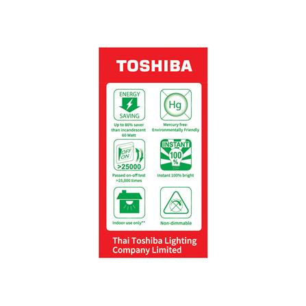 หลอด LED TOSHIBA A60 8 วัตต์ COOL WHITE E27 แพ็ก 2 ชิ้น_2