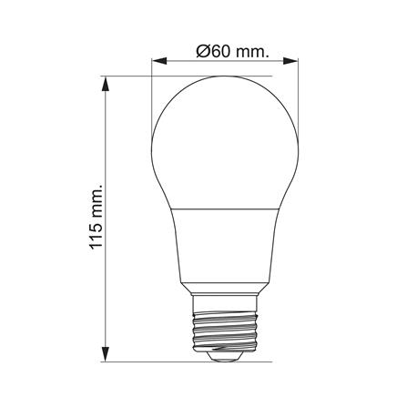 หลอด LED TOSHIBA A60 8 วัตต์ COOL WHITE E27 แพ็ก 2 ชิ้น_7