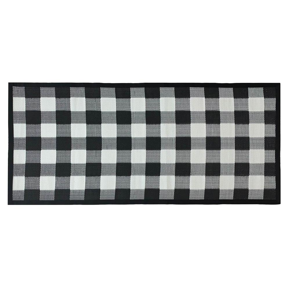 เสื่ออเนกประสงค์ MAT-ER GINGHAM SIZE S 90x200 ซม. สีขาว/ดำ