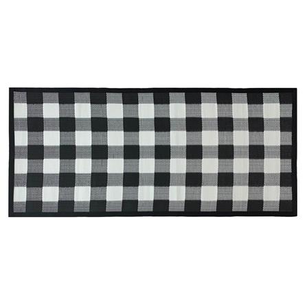 เสื่ออเนกประสงค์ MAT-ER GINGHAM SIZE S 90x200 ซม. สีขาว/ดำ_2