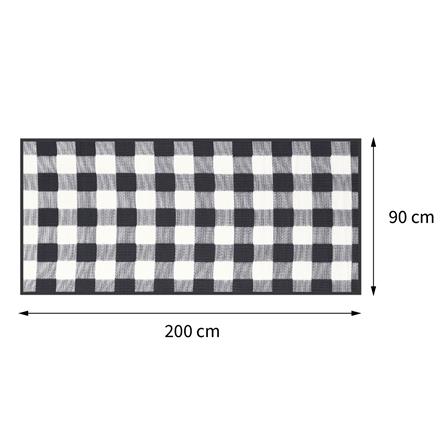 เสื่ออเนกประสงค์ MAT-ER GINGHAM SIZE S 90x200 ซม. สีขาว/ดำ_4