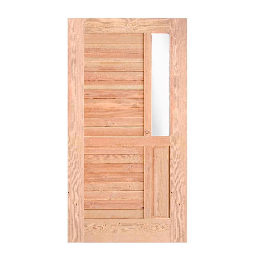 ประตูไม้ดักลาสเฟอร์ D2D ECO-PINE-12 100X200 ซม.