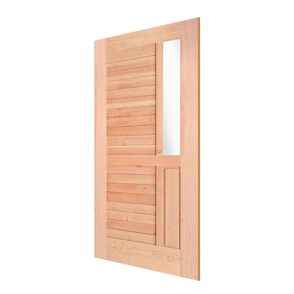 ประตูไม้ดักลาสเฟอร์ D2D ECO-PINE-12 100X200 ซม.