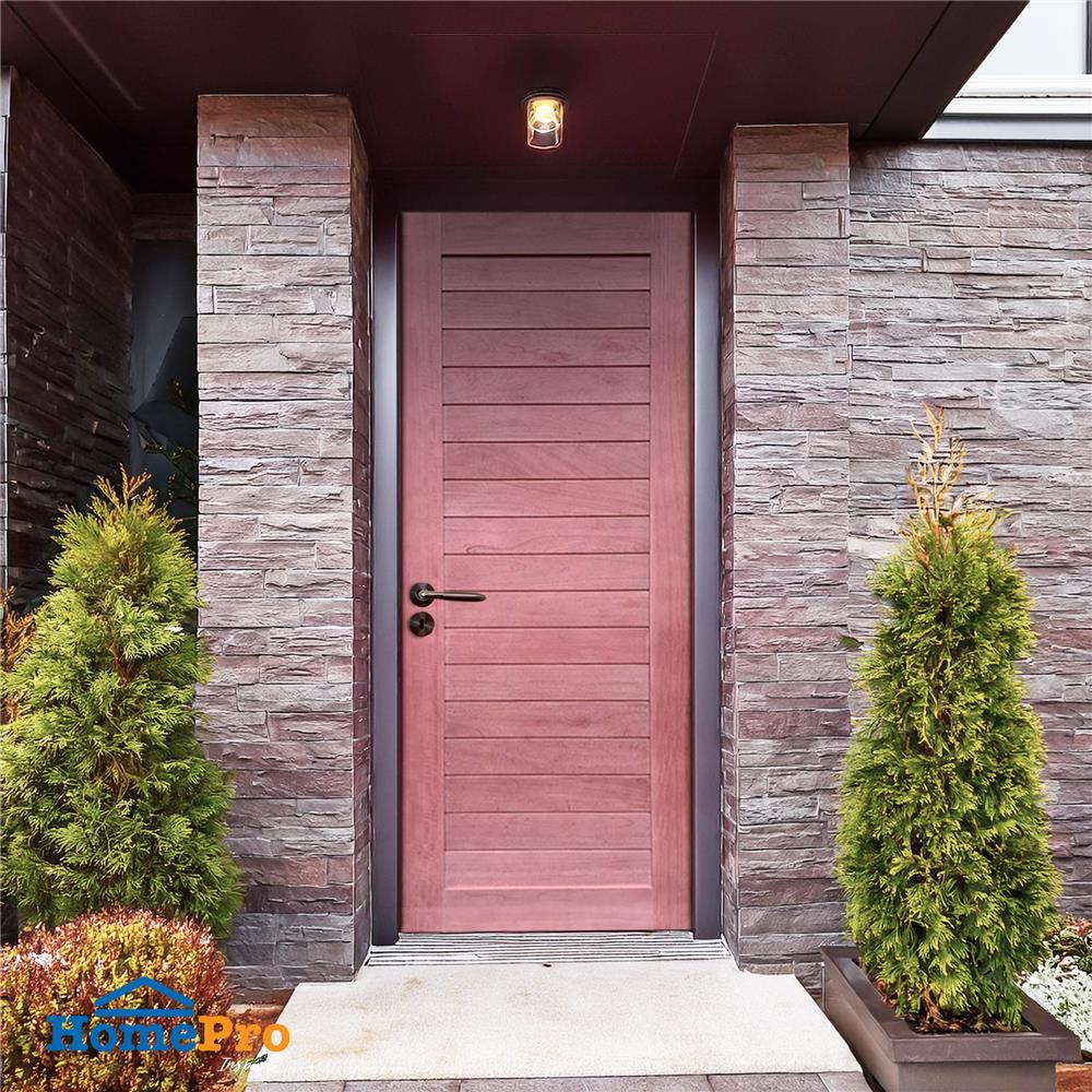 ประตูไม้เนื้อแข็ง AZLE MODERN 80X200 ซม. ไม่เจาะลูกบิด