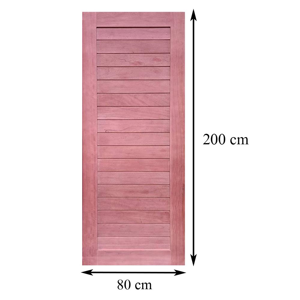 ประตูไม้เนื้อแข็ง AZLE MODERN 80X200 ซม. ไม่เจาะลูกบิด