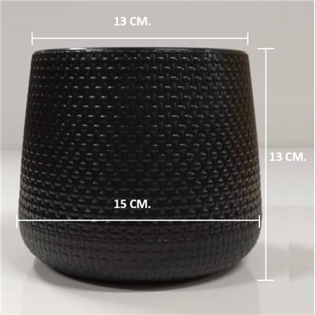 กระถางพลาสติก WACH 13 ซม. สีดำ_3