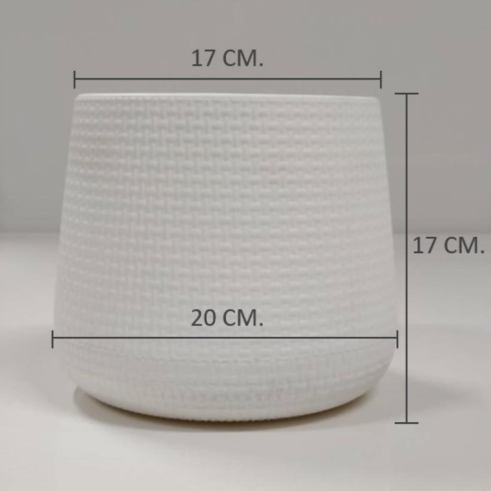 กระถางพลาสติก WACH 17 ซม. สีขาว