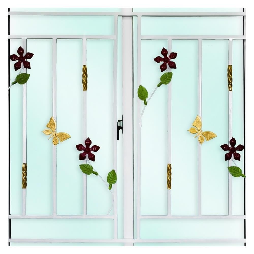 หน้าต่าง S-S พร้อมมุ้งลวดดัด AZLE FL-BU 120x110 ซม. สีขาว