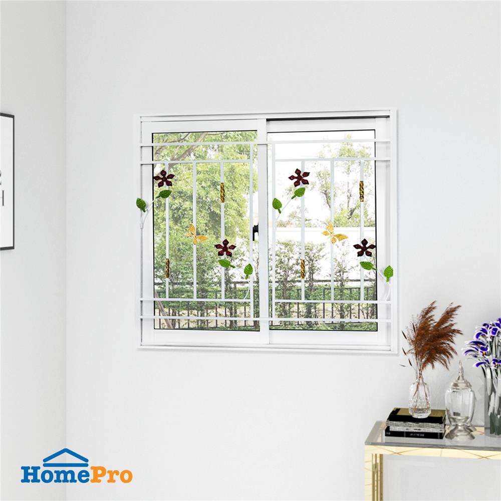 หน้าต่าง S-S พร้อมมุ้งลวดดัด AZLE FL-BU 120x110 ซม. สีขาว
