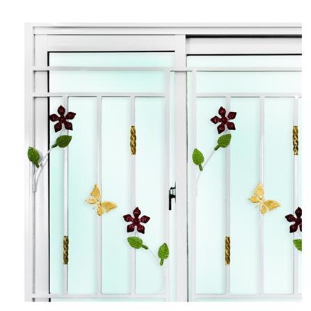 หน้าต่าง S-S พร้อมมุ้งลวดดัด AZLE FL-BU 120x110 ซม. สีขาว_1