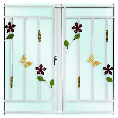 หน้าต่าง S-S พร้อมมุ้งลวดดัด AZLE FL-BU 120x110 ซม. สีขาว_2